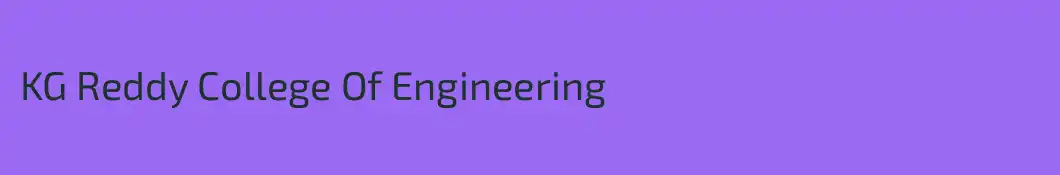 KG Reddy College Of Engineering
